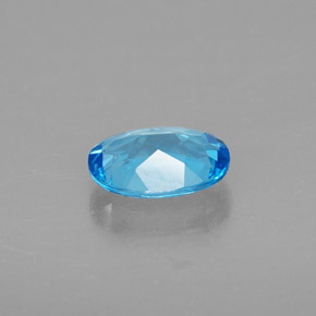 Topazio naturale blu da 1,48 ct, taglio ovale, VVS-VS