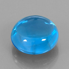 Topazio naturale blu da 10,97 ct, taglio rotondo, trasparente