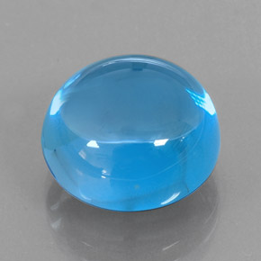 Topazio naturale blu da 17,02 ct, taglio rotondo, trasparente