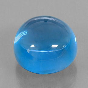 Topazio naturale blu da 15,53 ct, taglio rotondo, trasparente