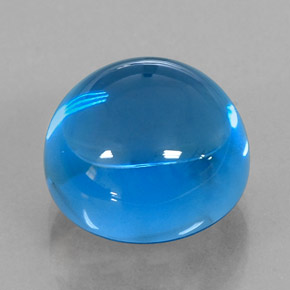 Topazio naturale blu da 11,09 ct, taglio rotondo, trasparente