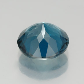 Topazio naturale blu da 3,11 ct, taglio rotondo, VVS