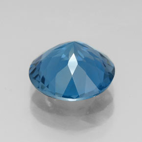 Topazio naturale blu da 2,75 ct, taglio rotondo, VVS