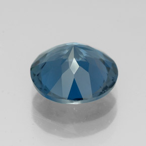 Topazio naturale blu da 2,79 ct, taglio rotondo, VVS