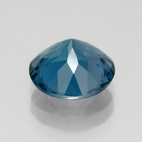 Topazio naturale blu da 2,87 ct, taglio rotondo, VVS