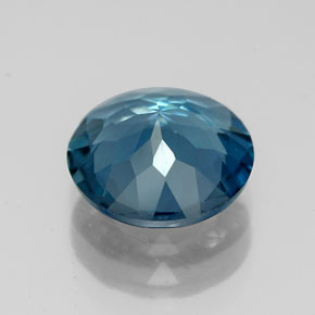 Topazio naturale blu da 2,59 ct, taglio rotondo, VVS