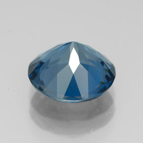 Topazio naturale blu da 2,93 ct, taglio rotondo, VVS