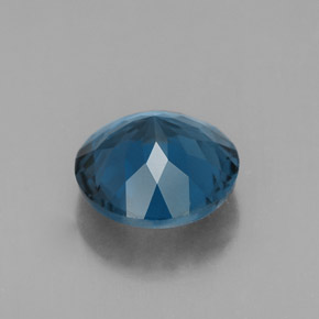 Topazio naturale blu da 2,96 ct, taglio rotondo, VS