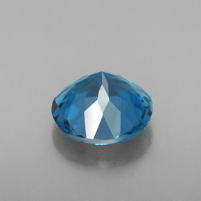 Topazio naturale blu da 2,87 ct, taglio rotondo, VVS-VS