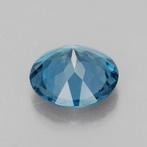 Topazio naturale blu da 2,54 ct, taglio rotondo, VVS-VS