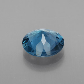 Topazio naturale blu da 2,20 ct, taglio rotondo, VVS-VS