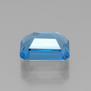 Topazio naturale blu da 1,97 ct, taglio smeraldo, VVS