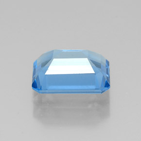 Topazio naturale blu da 1,93 ct, taglio smeraldo, VVS