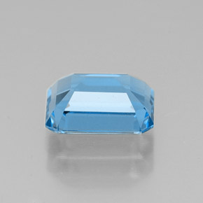 Topazio naturale blu da 1,91 ct, taglio smeraldo, VVS