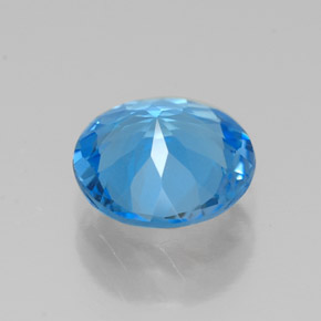 Topazio naturale blu da 1,72 ct, taglio rotondo, VVS