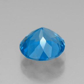 Topazio naturale blu da 2,28 ct, taglio rotondo, VS