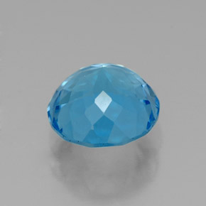 Topazio naturale blu da 2,52 ct, taglio rotondo, VVS-VS