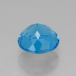 Topazio naturale blu da 2,66 ct, taglio rotondo, VVS-VS