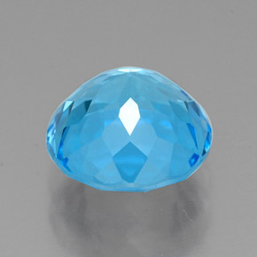 Topazio naturale blu da 2,48 ct, taglio rotondo, VVS