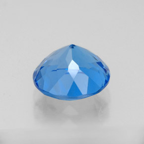 Topazio naturale blu da 2,44 ct, taglio rotondo, VVS