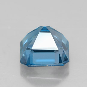 Topazio naturale blu da 1,93 ct, taglio smeraldo, VVS