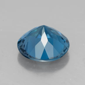 Topazio naturale blu da 2,84 ct, taglio rotondo, VVS-VS