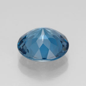 Topazio naturale blu da 2,56 ct, taglio rotondo, VVS