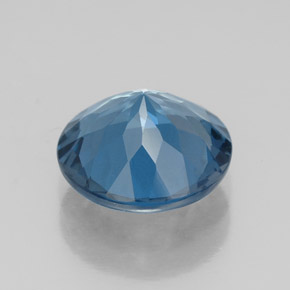 Topazio naturale blu da 2,83 ct, taglio rotondo, VS