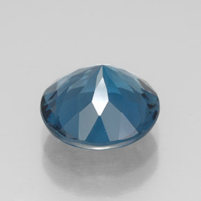 Topazio naturale blu da 2,87 ct, taglio rotondo, VVS
