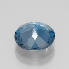 Topazio naturale blu da 2,54 ct, taglio rotondo, VVS