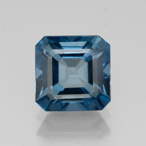 Topazio naturale blu da 1,87 ct, taglio smeraldo, VVS
