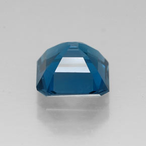 Topazio naturale blu da 1,87 ct, taglio smeraldo, VVS