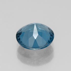 Topazio naturale blu da 2,18 ct, taglio rotondo, VVS