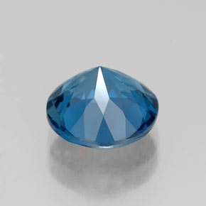Topazio naturale blu da 2,40 ct, taglio rotondo, VVS