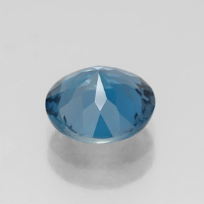 Topazio naturale blu da 2,12 ct, taglio rotondo, VVS