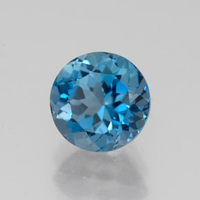 Topazio naturale blu da 2,08 ct, taglio rotondo, VS