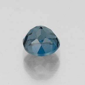 Topazio naturale blu da 1,38 ct, taglio rotondo, VVS