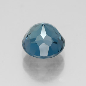 Topazio naturale blu da 1,89 ct, taglio rotondo, VVS