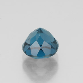 Topazio naturale blu da 1,38 ct, taglio rotondo, VVS