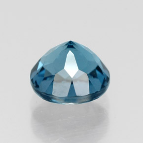 Topazio naturale blu da 1,82 ct, taglio rotondo, VVS-VS