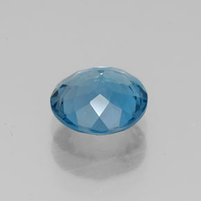 Topazio naturale blu da 1,41 ct, taglio rotondo, VS