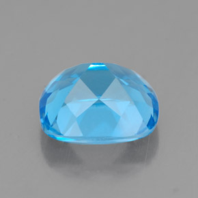 Topazio naturale blu da 3,28 ct, taglio a cuscino, VVS