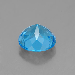 Topazio naturale blu da 1,97 ct, taglio rotondo, VS