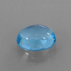 Topazio naturale blu da 4,09 ct, taglio ovale, trasparente