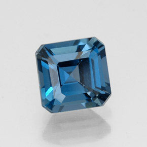 Topazio naturale blu da 1,36 ct, taglio smeraldo, VVS