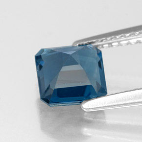 Topazio naturale blu da 1,36 ct, taglio smeraldo, VVS