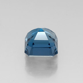 Topazio naturale blu da 1,79 ct, taglio smeraldo, VS