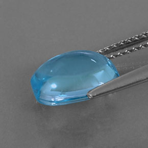 Topazio naturale blu da 3,33 ct, taglio smeraldo, trasparente