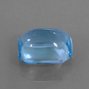 Topazio naturale blu da 3,90 ct, taglio smeraldo, trasparente