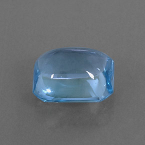 Topazio naturale blu da 3,08 ct, taglio smeraldo, trasparente